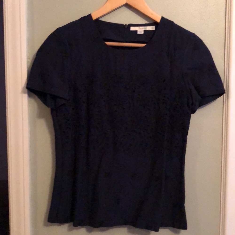 Boden navy short sleeve top
